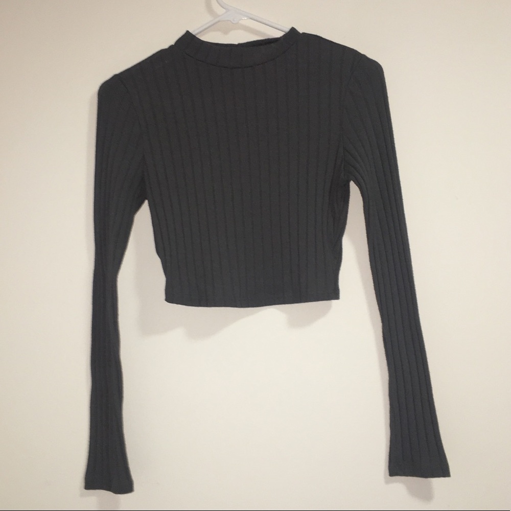 Cropped Grey Sweater